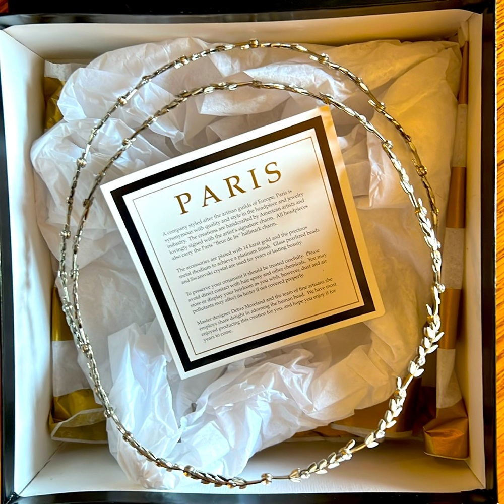 Women’s silver headpiece with crystals